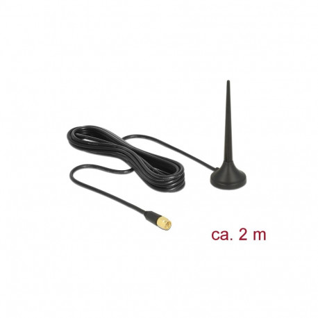 Delock LTE / GSM / UMTS Antenna SMA plug 3 dBi fixed omnidirectional with magnetic base and connecti