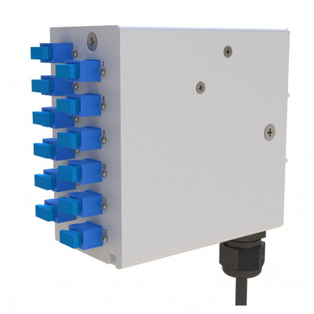 FO DIN-rail karp 12xSC simplex multimode adapteritega