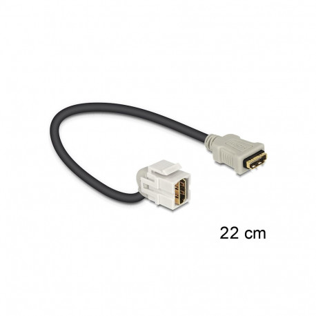 Keystone module HDMI female > HDMI female 110° with cable 22cm