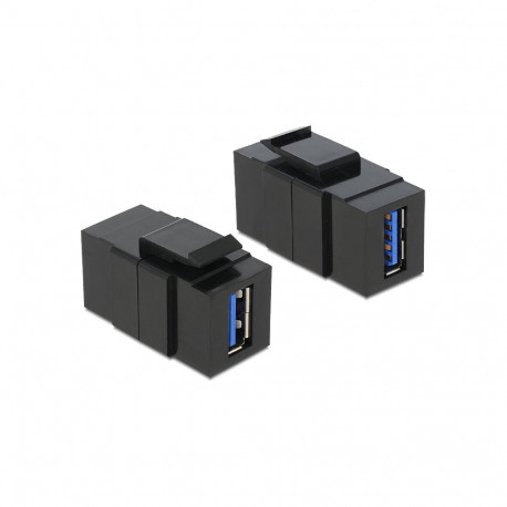 USB 3.0 A F / F keystone module, black