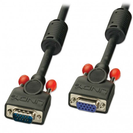 VGA pikenduskaabel 5.0m, must ferriitidega, PREMIUM