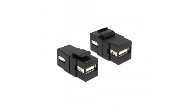 Keystone moodul: USB 2.0 A F / F, must