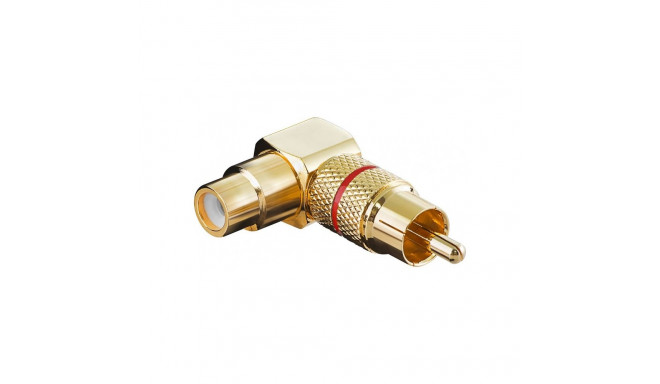 Adapter RCA (M) - (F), nurgaga, kullatud (A 196 R)