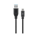 USB-C kaabel C - A 1.0m, USB 3.1 - USB 3.0, 5Gbps, must
