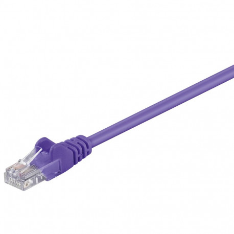 Cat6 Network cable, U/UTP 2xRJ45 plug unshielded violet 1m
