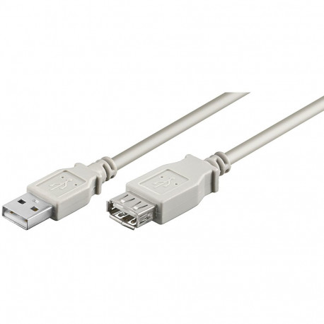 USB 2.0 pikenduskaabel A - A 0.6m, hall
