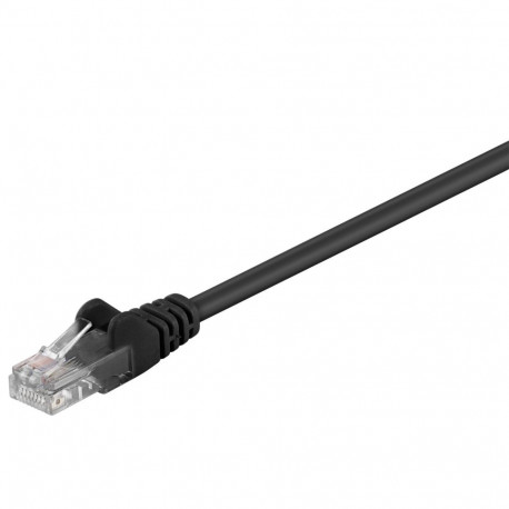 Võrgukaabel Cat5e UTP 0.5m, must, CCA