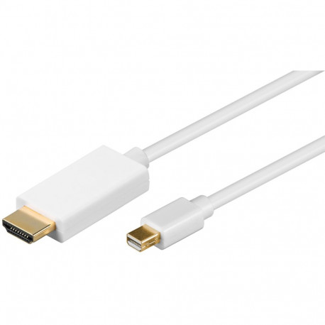 Mini DisplayPort - HDMI kaabel 2.0m, 1.2, valge, (sign suund DP > HDMI)
