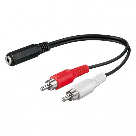Üleminek 3.5mm (F) - 2xRCA (M) 0.2m