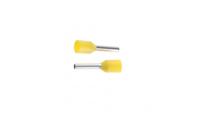 Juhtmehülss 1,0mm², isoleeritud, kollane, L=8,2mm