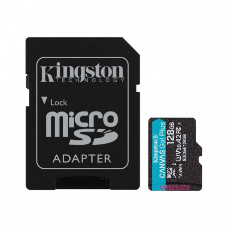 Kingston 128GB microSDXC Canvas Go Plus Gen4 200MB/s A2 U3 V30 kaart + adapter