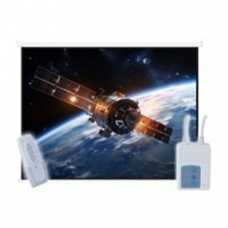 ART ELECTRIC SCREEN 96-tolline 244x244cm kaugjuhtimispuldiga EA-96 1:1