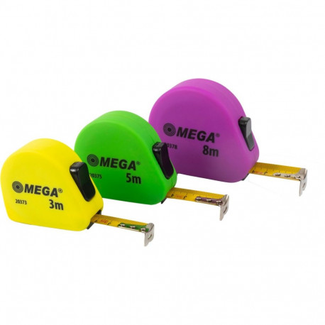 Miara zwijana 8m/25mm, 2 stopery, pvc, soft (6 tk.)