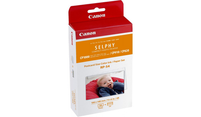 Canon fotopaber + tindikassett RP-54 10x15cm 54 lehte