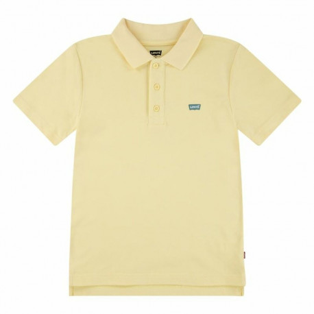 Children’s Short Sleeve Polo Shirt Levi's Lvb Back Neck Tape Yellow