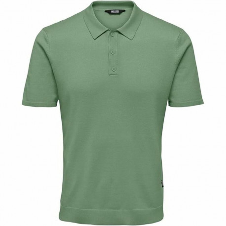 Men’s Short Sleeve Polo Shirt Only & Sons Onswyler Life Reg 14 Ss Knit Green