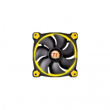 Riing ventilaator 14 LED 140x140x25mm, must/kollane