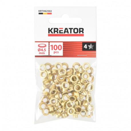 Õmblusaugud Ø 4.5mm messing 100 tk KREATOR KRTH62502