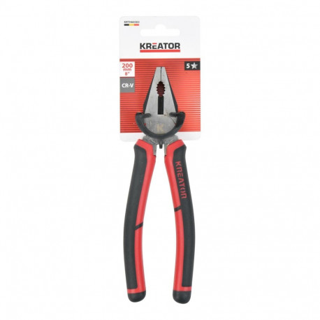 Kreator Combination Pliers KRTH60303, 200mm, 40mm, 30mm, chrome vanadium, rubber handles