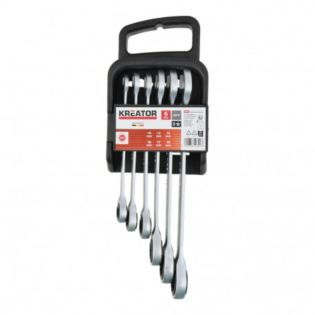 Spanner Set 10-19mm KREATOR KRTH30013 Chrome vanadium 6 pcs