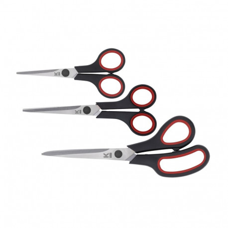 Kreator scissors set KRTH00405, 3 pcs, 140mm, 170mm, 215mm, stainless steel, plastic handles