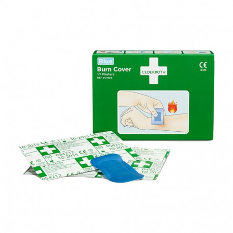 Sterile burn patch CEDERROTH Burncover blue 10 pcs/pk