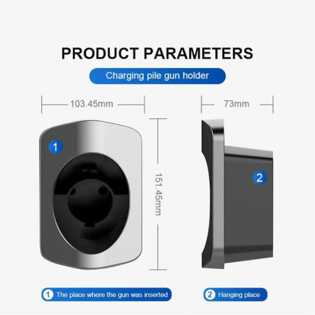 iLike EV Charge EV025 Type 2 Charging Cable Wall Holder Compact Wall Hook Organizer