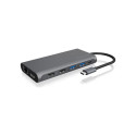 ICY BOX IB-DK4050-CPD USB 3.2 Gen 1 (3.1 Gen 1) Type-C 5000 Mbit/s Anthracite, Docking station