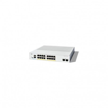 Cisco Catalyst 1200-16P-2G Smart Switch, 16 Port GE, PoE, 2x1GE SFP, Limited Lifetime Protection (C1