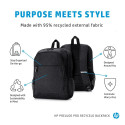 HP Prelude Pro Recycled 15.6 Backpack, Water Resistant, Cable pass-through - Black