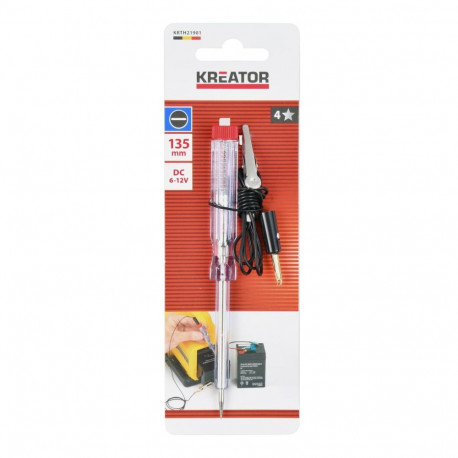 Volt Tester KREATOR KRTH21901 DC 6-12V, 135mm