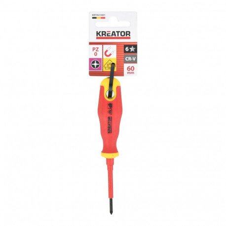 Insulated Screwdriver KREATOR KRTH21001 60mm PZ0 VDE
