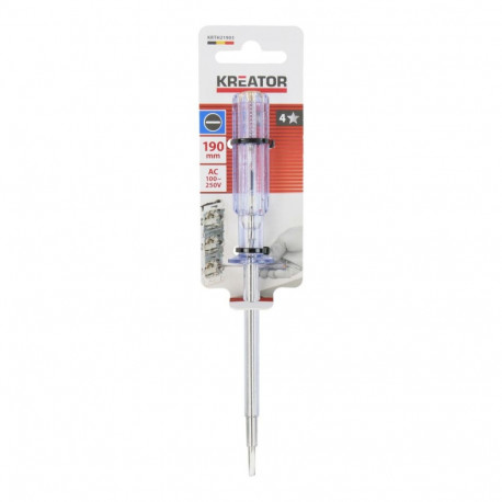 Kreator pingetester KRTH21903, 100-250V, 190mm, 15mm, 105mm, piluots ots, indikaatorlamp
