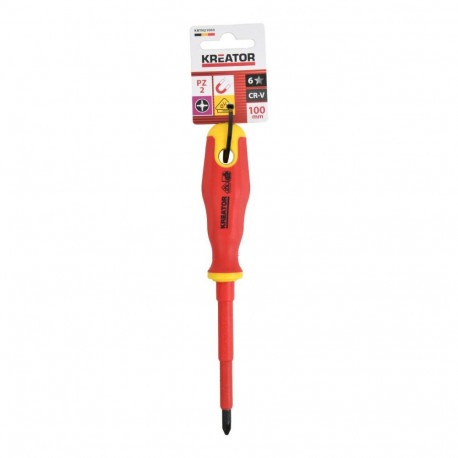 Insulated Screwdriver Pozidriv 100mm PZ2 VDE KREATOR KRTH21003