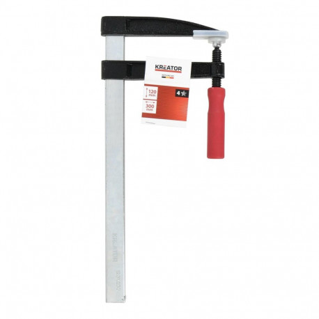 Bar clamp KREATOR KRTH40105 400mm, Pikkus: 400 mm, Maks. lõike sügavus: 300 mm, Klamberjõud: 270 kg