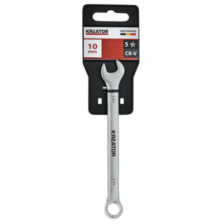 Combination Open-Ring Spanner 10, 140mm, KREATOR, KRTH30405, Chrome Vanadium