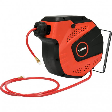Yato YT-24243 auto air hose reel 14m, 6.5mm, 2MPa, 1/4", PVC, PP, auto rewind