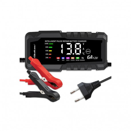 Microprocessor-controlled charger 12V 6A | Battery charger with repair function for AGM, GEL and LiF