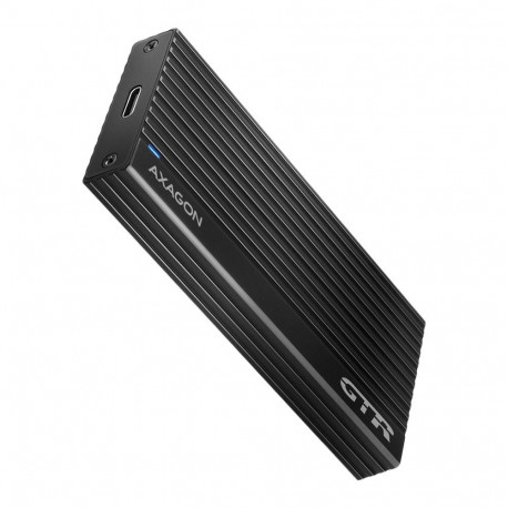 Superfast external AXAGON EEM2-GTR THIN RIB box with USB 3.2 Gen 2 interface is designed for NVMe (P