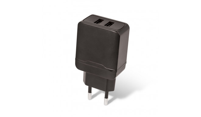Setty charger 2x USB 2,4A black