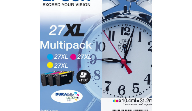 Tint Epson T2715 C/M/Y 3-color Multipack 27XL size DURABrite Ultra Ink WorkForce WF-3620/3640 WF-711