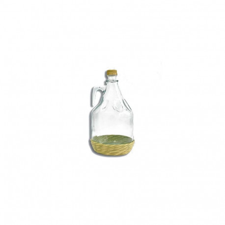 GLASS WINE CONTAINER WITH HANDLE BDG3O