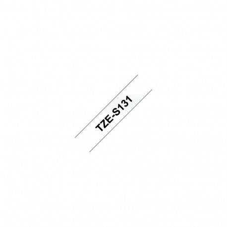 Brother TZe-S131 tugevliimiga lamineeritud lint must läbipaistev TZe 8 m 1,2 cm