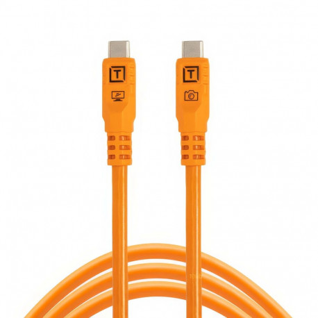 TetherPro Optima 10G USB-C, 3,0m, sirge, oranž