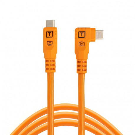 TetherPro Optima 10G USB-C, 1.8m, parempoolse nurgaga, oranž