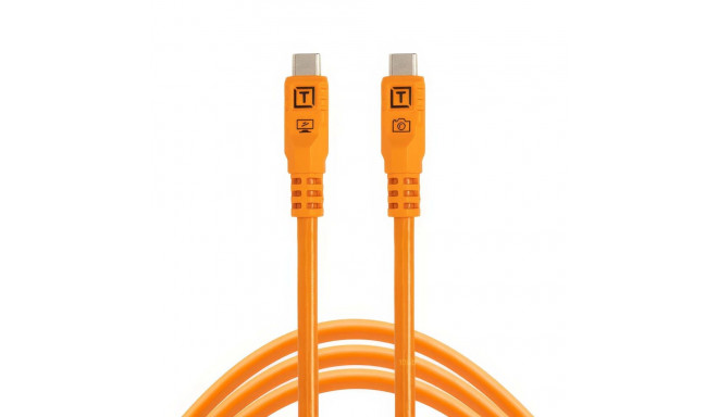 TetherPro Optima 10G USB-C, 1.8m, Straight, Orange