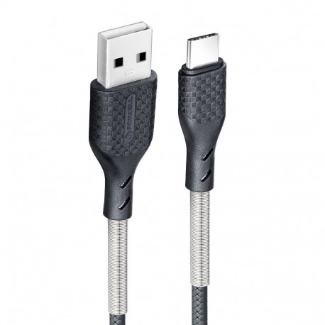 Cable USB A to USB C Forcell F-Energy QC4.0 5A 60W Carbon 1 m CB-02A black