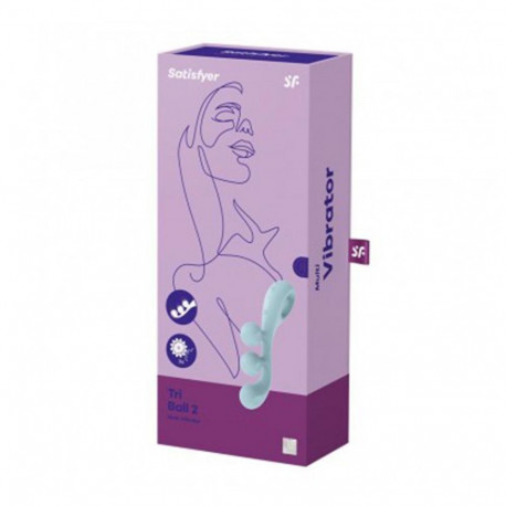 Satisfyer multivibraator Tri Ball 2, helesinine