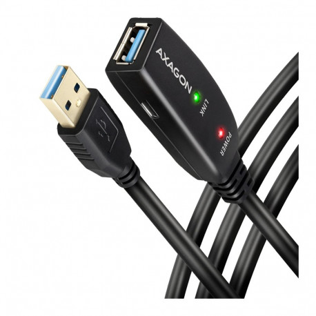 Axagon Active extension USB 3.2 Gen 1 A-M > A-F cable, 5 m long. Power supply option.