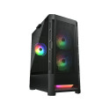 COUGAR DUOFACE RGB PC Case, Mid Tower, Black
